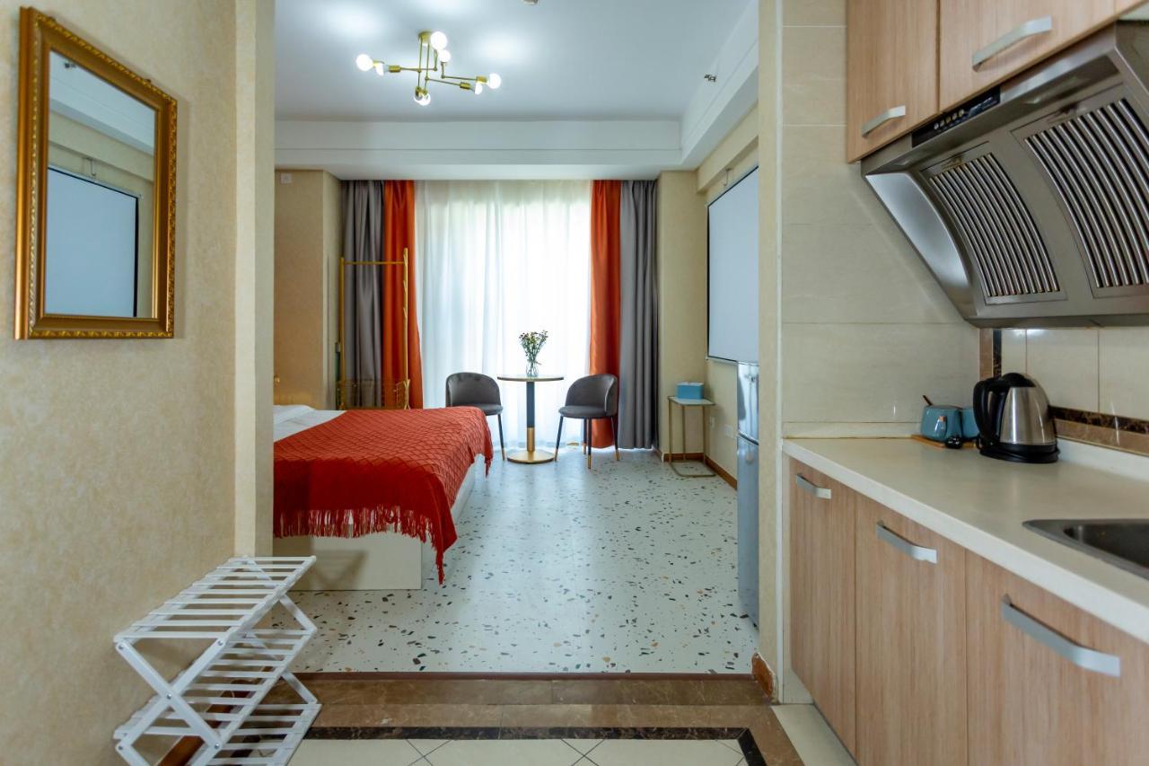Dalian Hong XI Yuan Apartment Wanda Plaza Exterior foto
